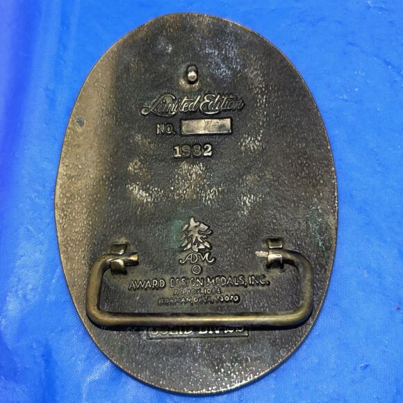 1982 Vintage  TOTCO Technical Oil Tool Company Solid Brass Belt Buckle - Picture 3 of 5